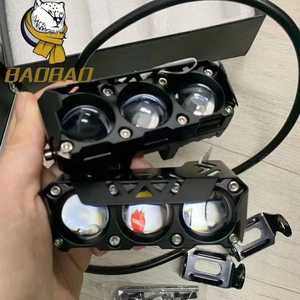 BAOBAO Mini Phares LED Bicolores 3 4 5 6 LED Blanc Jaune Clignotant 12V pour Moto - Product Image 1