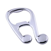 Décapsuleur manuel personnalisé en alliage de zinc nickelé, écologique, en forme de note de musique, petit pendentif clé créatif et mignon