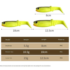 Esche Artificiali Morbide da Pesca 80mm 100mm 125mm, Wobblers PaddleTail Shad con Azione di Nuoto Realistica, Esche per Bass - Product Image 2