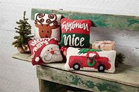 VPG018 Merry Mini Oreiller Crocheté, 8 "X 8" pour les jours de Noël pour la décoration de la maison