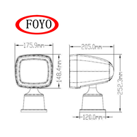 Foyo — projecteur LED 12V 24V, télécommande 12x5W, pour bateau, Yacht marin, projecteur