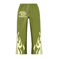 Ensemble de survêtement sportif pour homme personnalisé, 400 g/m², avec pantalon évasé et sweat à capuche, impression numérique sérigraphiée