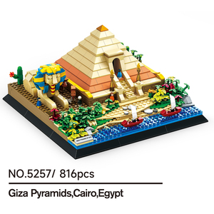 Wange 5257 Set di Costruzioni MOC Piramidi di <span class=keywords><strong>Giza</strong></span>, Modello Educativo in Mattoncini di Plastica per Bambini, Giocattolo Personalizzabile da Collezione, Vendita all'Ingrosso - Product Image 2