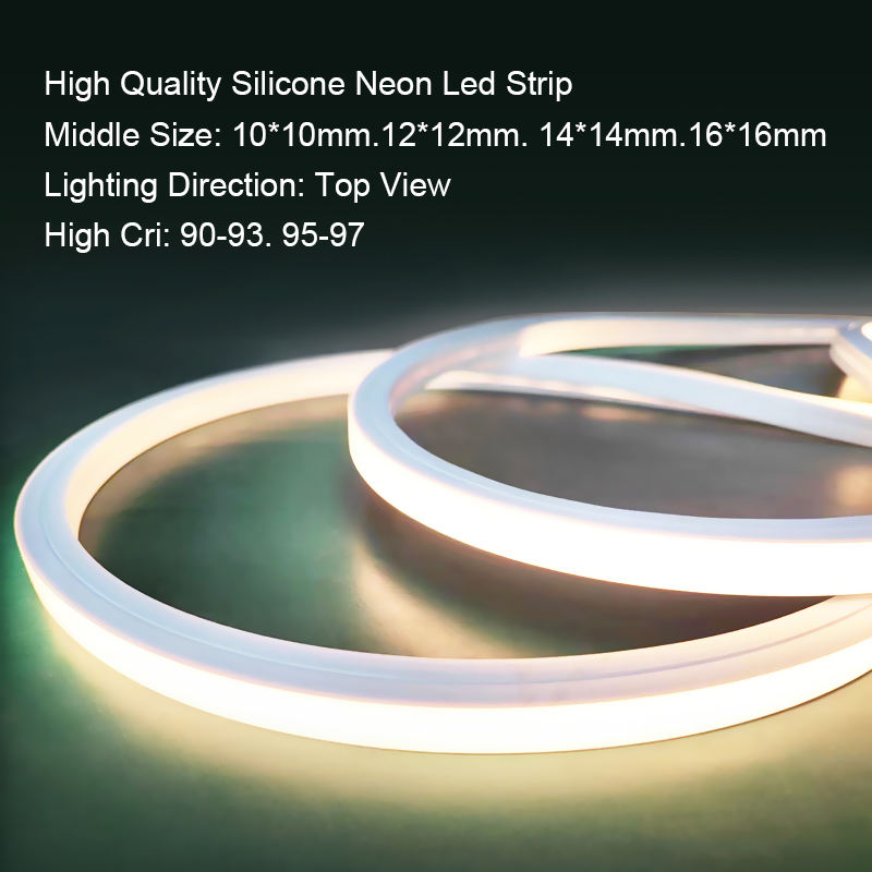High Cri 95 Neon Flex Led Strip Light Silicone Tube 12V 24V 4*8mm 6*12mm 10*10mm 4x8 6x12 10x10 mm 4mm 6mm 10mm Neon Led Strip