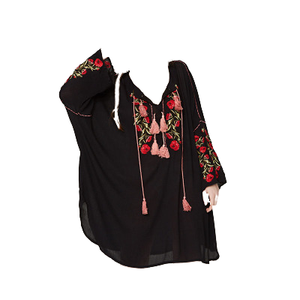 Mini Vestido Casual de Rayón Tejido con Bordado y Top - Product Image 1