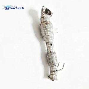 Downpipe Turbo à haut débit FlowTech 200 cellules pour Ford Focus 1.5T EcoBoost MK3 MK4 en acier inoxydable T304 avec bouclier thermique - Product Image 5
