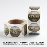 Étiquettes de bouteilles de vin en rouleau, écologiques, imperméables, en vinyle, pour emballage de boissons, autocollants avec logo pour étiquettes d'emballage
