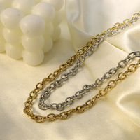 Cadena de Acero Inoxidable 304 Estilo Cubano Hip Hop, Color Dorado, 26g, para Hombre y Mujer, Joyería de Moda, Accesorios, Regalo