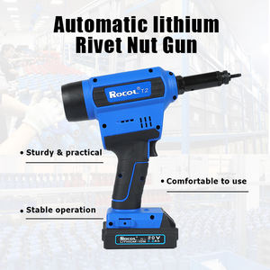Pistola de tuerca de remache de batería de litio, potente remachadora de fuerza de tracción inalámbrica, pantalla LCD de carga rápida con función de conteo de remache - Product Image 5