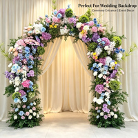Kit floral artificiel multicolore Garden Dreamy pour arche, arrangement de fleurs mélangées pour toile de fond de mariage, rideau, décoration de fenêtre, ornement