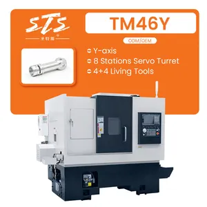 Multifunctionele Horizontale Live Tooling Cnc Draaibank Machine Olie Bar Feeder Cnc Boorfrezen Draaibank
