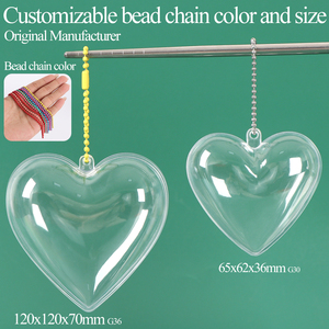 SUNSHING Factory Clear Plastic <b>Heart</b> Ornaments Christmas Wedding Fillable Baubles <b>Heart</b> <b>Shaped</b> Jewelry <b>Box</b> Candy Gift Container - Product Image 4