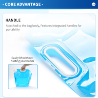 Prêt à expédier Pochette à bec verseur pour liquides pliable transparente 5 litres 10 litres Sac à eau en plastique pliable