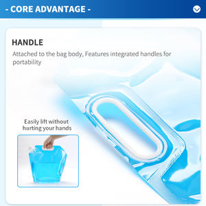 Prêt à expédier Pochette à bec verseur pour liquides pliable transparente 5 litres 10 litres Sac à eau en plastique pliable - Product Image 4