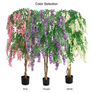 <span class=keywords><strong>Arbre</strong></span> artificiel <span class=keywords><strong>de</strong></span> glycine violette, plante <span class=keywords><strong>de</strong></span> glycine artificielle pour toile <span class=keywords><strong>de</strong></span> fond <span class=keywords><strong>de</strong></span> mariage et décoration intérieure - Product Image 2