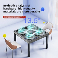Mesa de Mahjong Automática Plegable 2026, Silenciosa, Metálica, para 4 Jugadores, Portátil, de Doble Uso, para Comedor y Juego en Casa, de Lujo