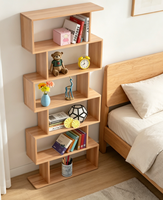 Étagère Modulaire Trapézoïdale en Bois de Style Contemporain, Multi-niveaux, pour Rangement et Présentation dans le Salon – Meilleure Vente