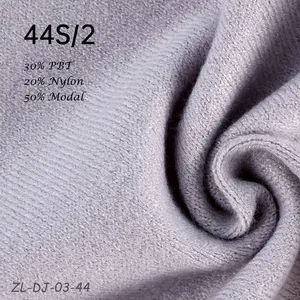 44S/2 30% PBT 20% nylon polyamide 50% modal core spun yarns flat knitting machine fancy knitting blended yarn