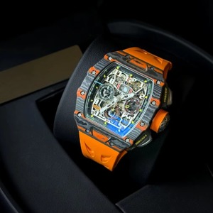 Bright Limited Edition Three-eye Chronograph <b>Skeleton</b> Carbon Fiber Ceramic Band Analog Hangzhou Men's <b>Automatic</b> Mechanical <b>Watch</b> - Product Image 2