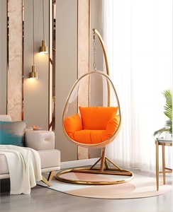Chaise pivotante suspendue en forme d'œuf, en acrylique <span class=keywords><strong>Transparent</strong></span>, pour la maison, le salon, le jardin, les loisirs - Product Image 6