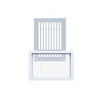 Grille de sortie d'air auto-suspendue, simple ou double couche, avec persienne coupe-vent, diffuseur carré, personnalisable, ajustement universel