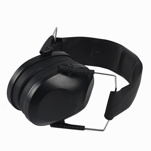 Orejeras tipo diadema de plástico negro, plegables, con reducción de ruido industrial, protección auditiva para uso en fábrica - Product Image 4