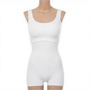 Edoor Wears Firm Control Standard <b>Bodysuit</b> <b>Shapewear</b> Acrylic Broadcloth Seamless Slimming Breathable Padded Buttocks Club Gothic - Product Image 2