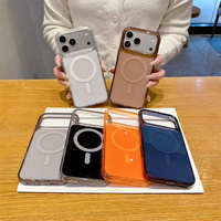 Funda de Acrílico Antigolpes para iPhone 17 18 16 15 14 13 12 11 Pro Max S26 Ultra A17 A06, Carga Inalámbrica Magnética, Cubierta Trasera