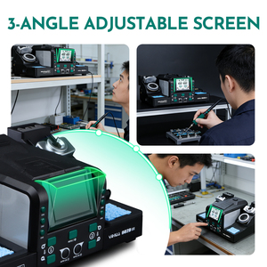 Station de soudage de précision YIHUA 982D-III avec pince à épiler et fer à souder C210 pour réparation de composants micro SMT SMD avec fonction automatique W286 - Product Image 4