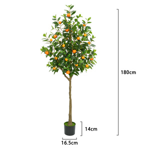 Planta de Mandarina de árbol naranja artificial de 6 pies en maceta, planta de suelo de simulación grande, árbol, decoración interior para el hogar, sala de estar, Oficina - Product Image 6