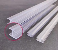 Profilé H, plastique PVC transparent et personnalisé, pour verre de 10mm