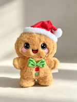 Ensemble de poupées en peluche Bonhomme de pain d'épices de Noël en coton, dessin animé, 31-50 cm, mignon, cadeau de vacances, oreiller de chevet