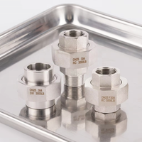 Raccord haute pression en acier inoxydable 304, fileté/soudé, haute qualité, durable, avec filetages intérieur/extérieur épaissis