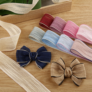 Nastro <span class=keywords><strong>in</strong></span> Organza Colorato a Righe per Confezioni Regalo, Nastro Intrecciato, Fiocco <span class=keywords><strong>in</strong></span> <span class=keywords><strong>Tulle</strong></span>, Nastro Ondulato Glitterato <span class=keywords><strong>in</strong></span> Raso - Product Image 5