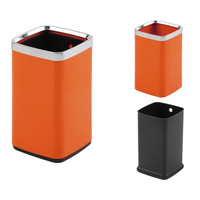 Usine directe intérieur en acier inoxydable PP poubelle Rectangle debout poubelle pour bureau à domicile hôtel cuisine seau de stockage