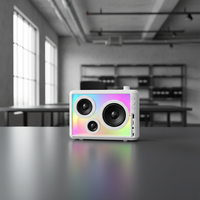 Haut-parleur portable LED RGB, lecteur audio sans fil, USB, TF, AUX, TWS, haut-parleur de musique pour fête