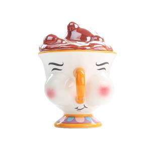 Ensemble théière et tasse La Belle et la Bête Madame Potts et Chip, design dessin animé plaqué or, en céramique et porcelaine, pour café, lait, usage festif, 401-500ml, cadeau - Product Image 2