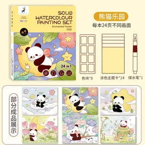 Jumon Eco-friendly Military Theme Watercolor Coloring Paper Book for Kids Pocket DIY Line Sketch <b>Painting</b> Activity <b>Kit</b> T-40 - Product Image 5
