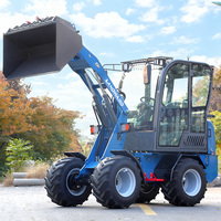 LANDWARD Großhandel CE EPA 800kg Mini-Frontlader Garten Schaufel Knickgelenkt Batterie Farm Neu 608E Rad-Elektrolader zum Verkauf