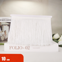 Erkoumi – Vente en gros de 54 couleurs de franges en polyester de 10 cm pour rideaux en dentelle, textiles de maison, costumes de danse latine et de scène