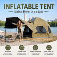 Grande tente familiale imperméable en tissu épais pour 6 à 8 personnes, maison gonflable, tente gonflable, tente de toit