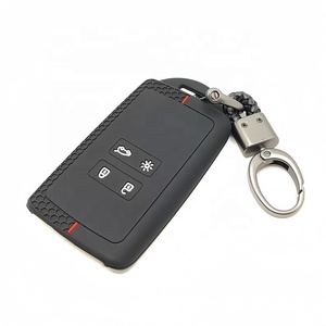 Housse <span class=keywords><strong>de</strong></span> clé <span class=keywords><strong>de</strong></span> voiture en silicone souple et antidérapante avec texture nid d'abeille et logo personnalisé pour Renault - Product Image 3