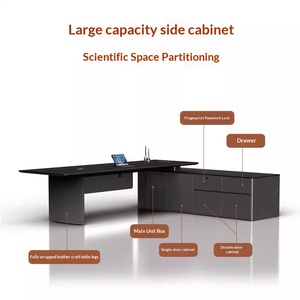 Escritorio Ejecutivo para CEO - Diseño Clásico Moderno <span class=keywords><strong>de</strong></span> Lujo, Material MDF, Muebles <span class=keywords><strong>de</strong></span> Oficina Comerciales para un Trabajo que Ahorra Espacio - Product Image 5