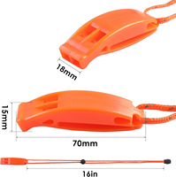 Alertes de survie d'urgence avec sifflet, légères, pour le camping et les aventures en plein air, couleur personnalisée