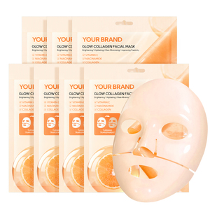 OEM ODM MEREK ANDA MASKER WAJAH Pencerah GLOW COLLAGEN Niacinamide Vitamin C VFACIAL - Product Image 3