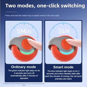 Balle roulante automatique avec fausse queue Jouet électrique intelligent rechargeable par USB pour animaux de compagnie pour Teaser et former des jouets interactifs pour chats - Product Image 5