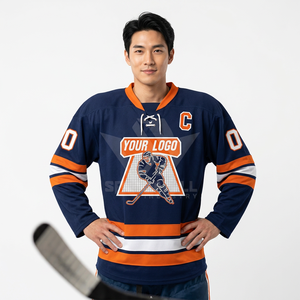 Custom Ice Hockey Jersey <b>Men's</b> Full Sleeve Sublimated Polyester Team Numbers <b>Pullover</b> Sport Apparel Adult Regular Fit 3D - Product Image 1