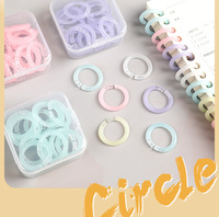 Cierre de bobina de encuadernación de hojas sueltas de color transparente Anillo perforado de plástico Carpeta de archivos extraíble con hebilla de anillo