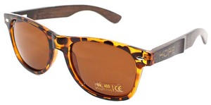 Estilo clásico patrón de camuflaje de marco de plástico gafas de sol de bambú-pierna gafas de sol unisex - Product Image 5