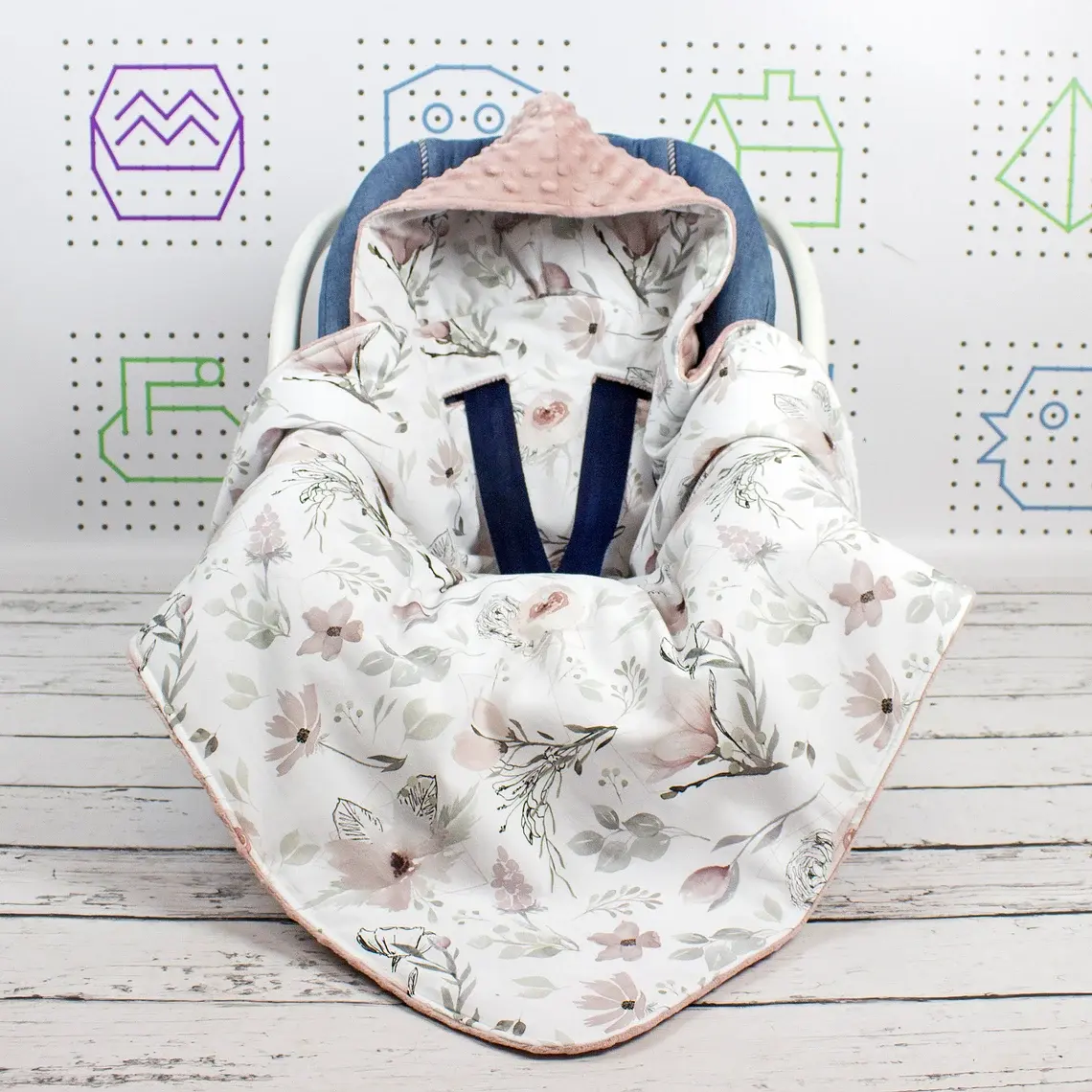 super soft baby sleeping swaddle for car seat unisex baby sleep travel blanket for the stroller car seat